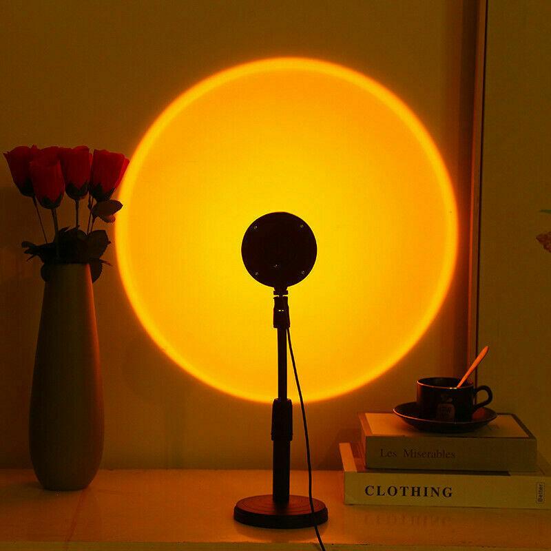 Tuya Smart Sunset Lamp: Remote LED Night Light for Room Decor & Photography
