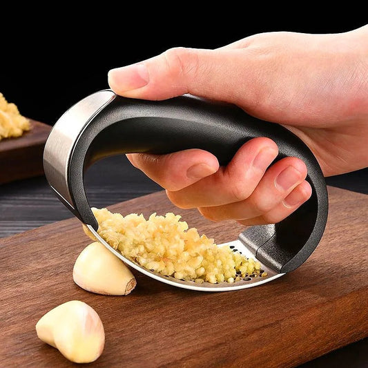 Stainless Steel Manual Garlic Press: Essential Kitchen Gadget.