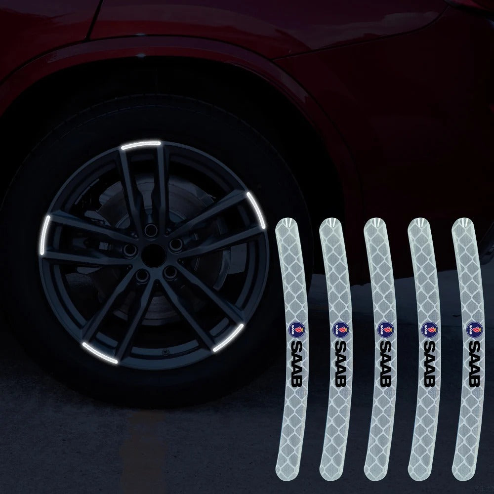 Car Wheel Hub Reflective Sticker Set