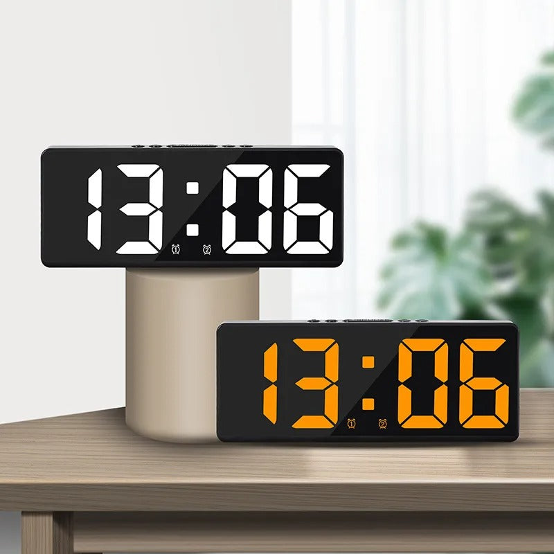 Voice-Controlled Digital Alarm Clock: Sleek, Smart, and Versatile.